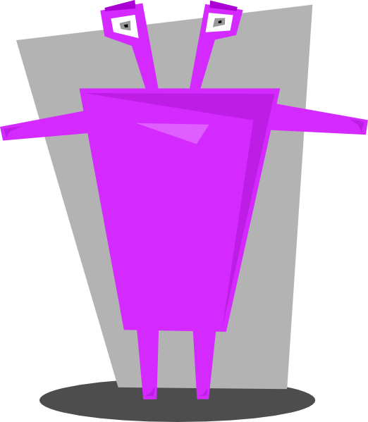 Purple Alien Svg Clip Arts 522 X 599 Px (522x599), Png Download
