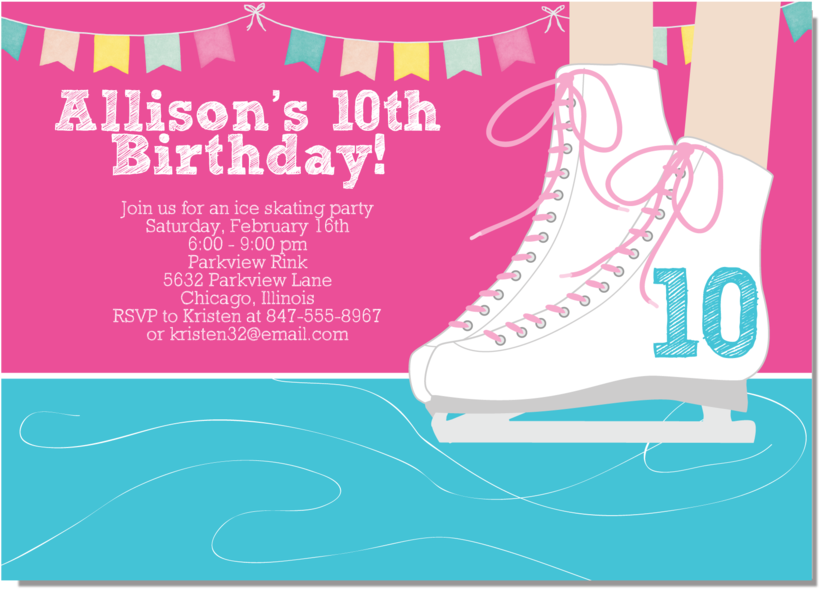 Girl Birthday Party Invitation (1000x714), Png Download