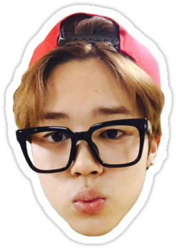 Park Jimin Wearing Glasses (375x360), Png Download