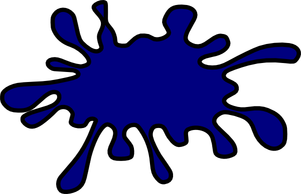 Blue Outline Splat Niih6r Clipart - Blue Splat Clipart (600x388), Png Download