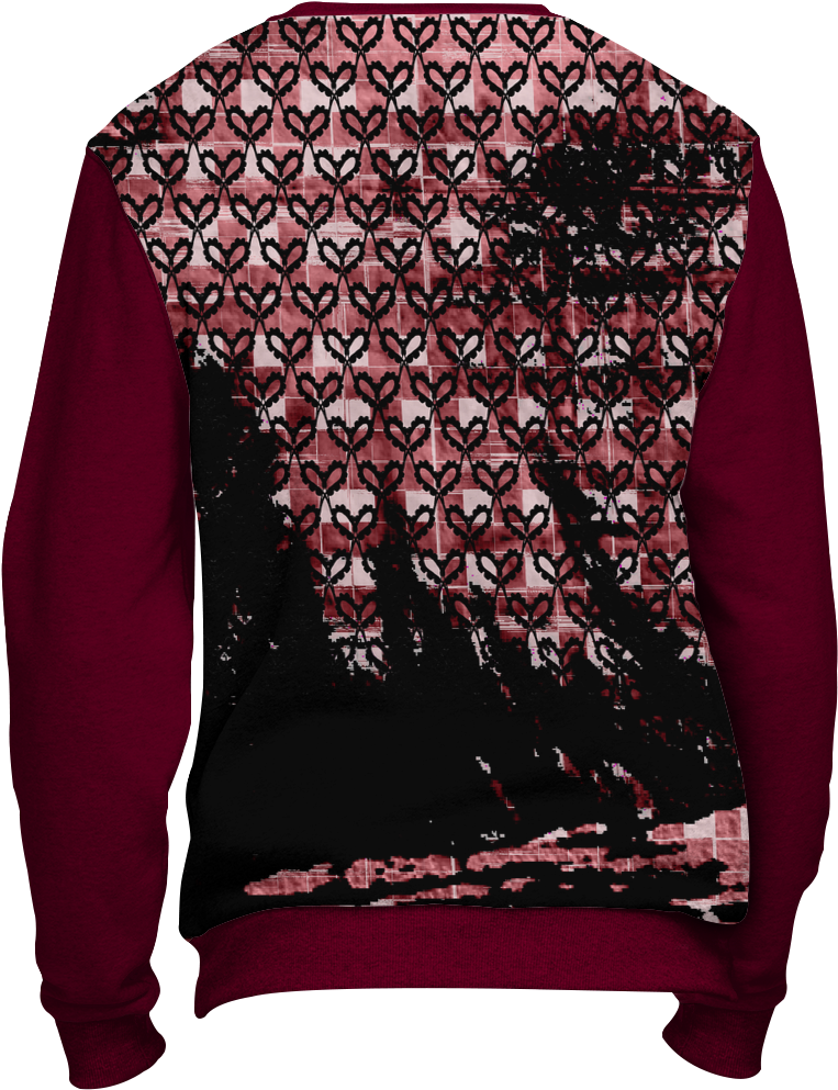 Sweatshirt, Black Hearts - Sweatshirt (1024x1024), Png Download