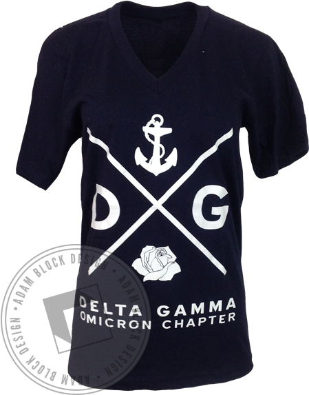 Delta Gamma Symbols Vneck - Blusa Relíquias Da Morte (464x585), Png Download