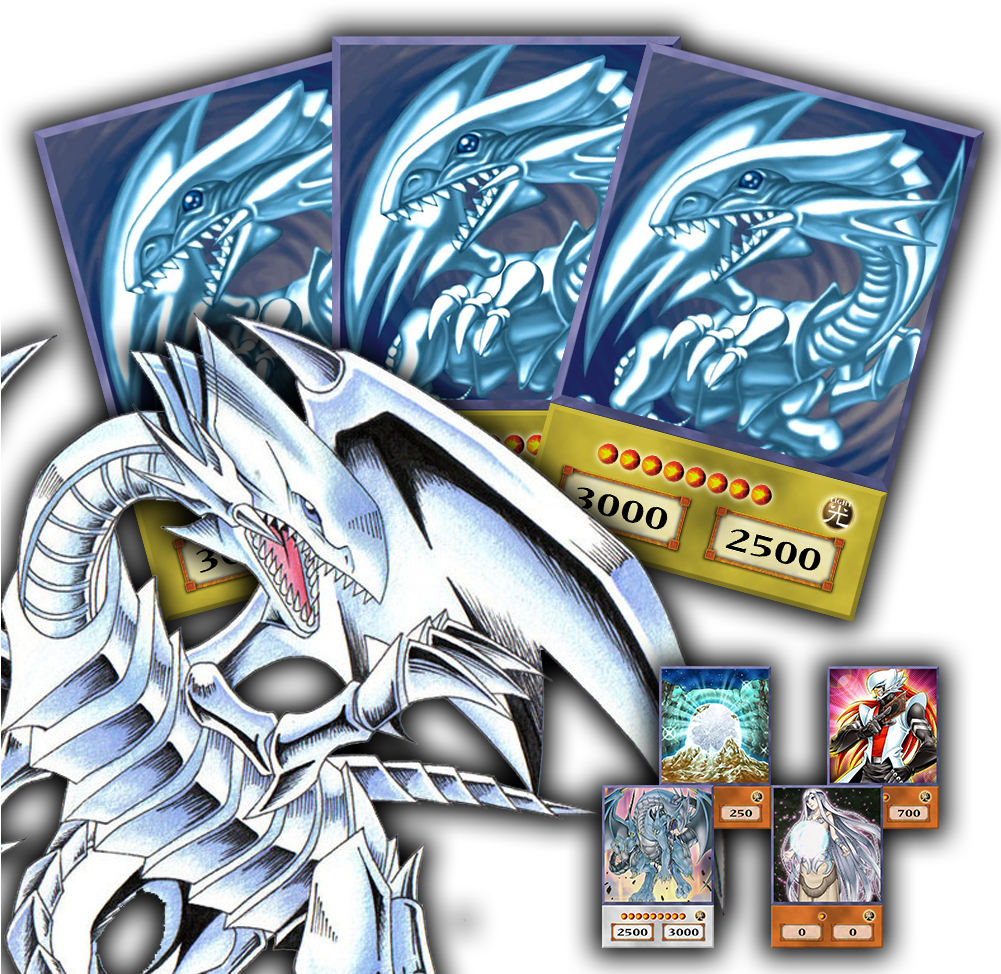 Anime Style Decks - Yugioh 1st Ed Blue-eyes White Dragon Sdk Art Ldk2-enk01 (1000x1000), Png Download