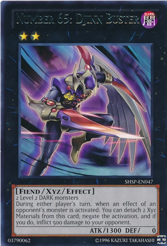 X 3 Yugioh Number 65 Djinn Buster Shsp En 047 Rare - Yugioh Malicevorous Spoon (500x500), Png Download