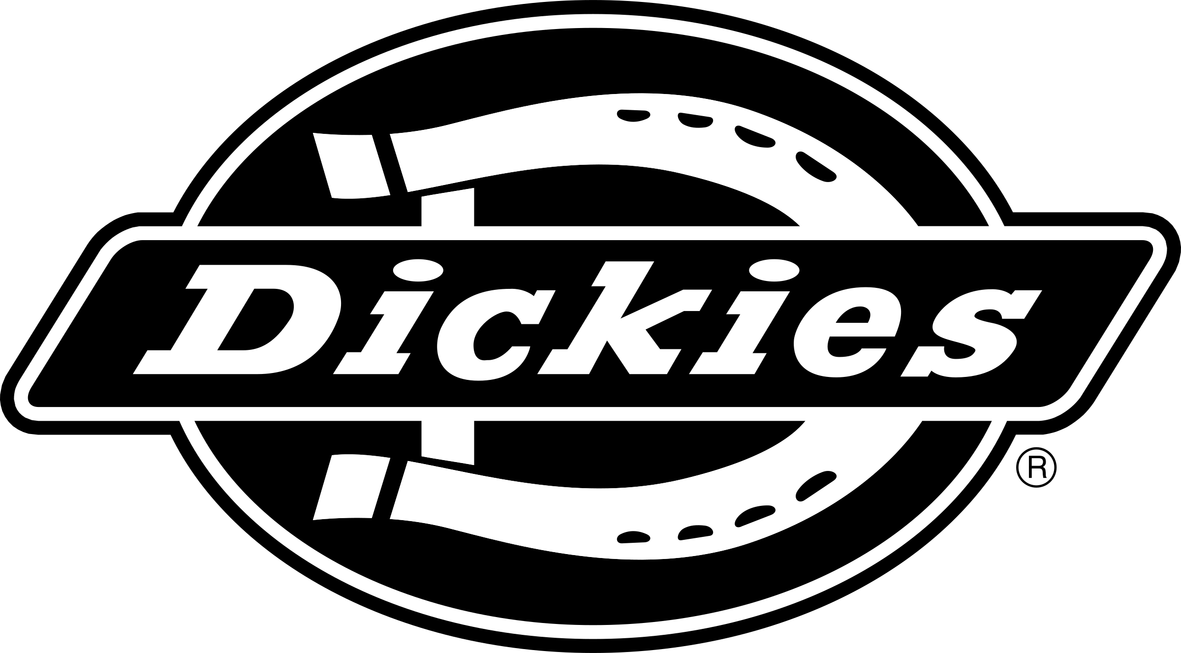 Dickies Logo Png Transparent - Dickies Clothing Skateboard Sticker - Workwear Work (2400x1327), Png Download
