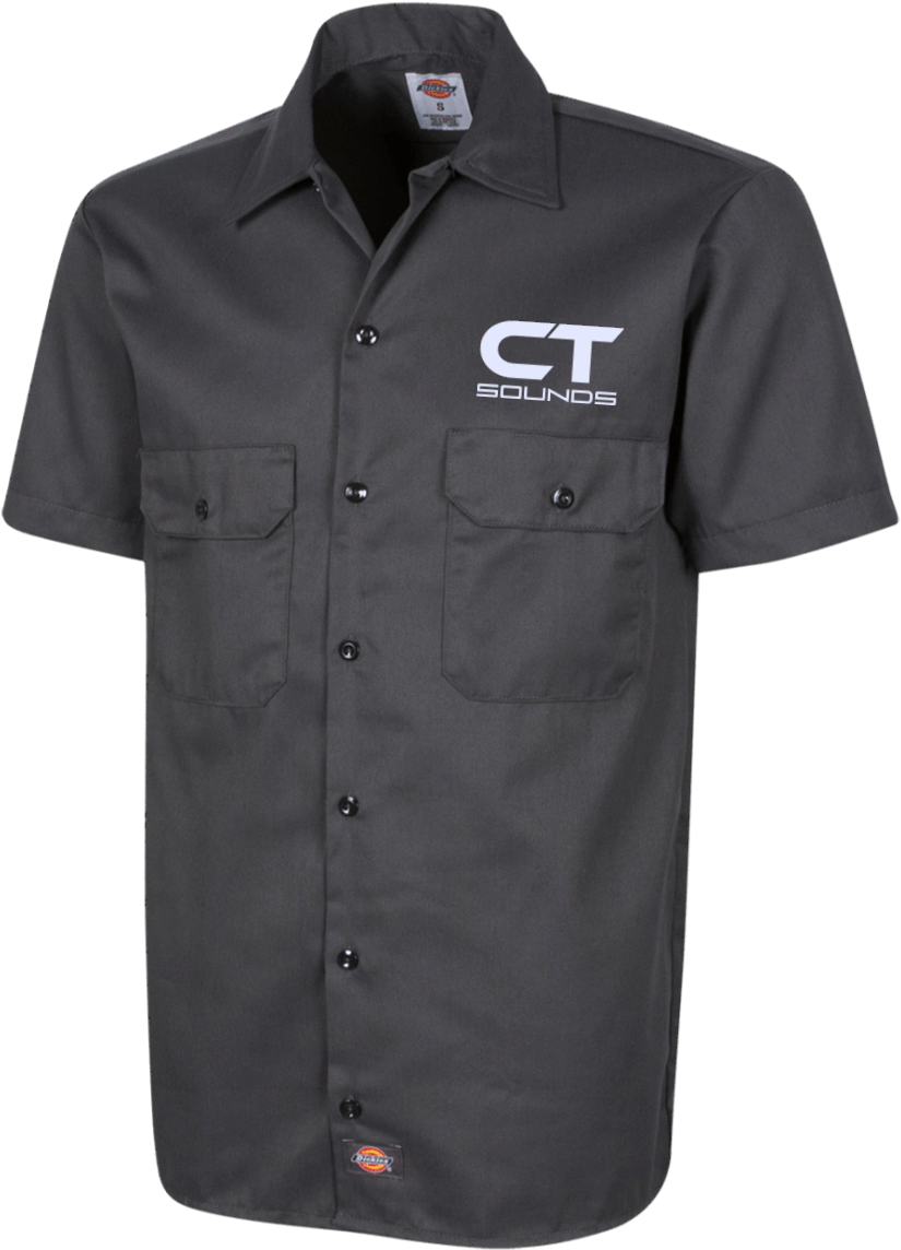 Ct Sounds Logo Dickies Men's Short Sleeve Workshirt - Molon Labe. Spartan Helmet. Yellow/black. | Men's Dickies (1155x1155), Png Download