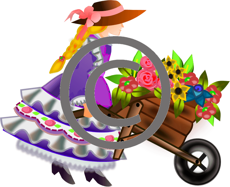Woman With Wheelbarrow Garderning - Wheelbarrow Flower Girl Shower Curtain (788x641), Png Download