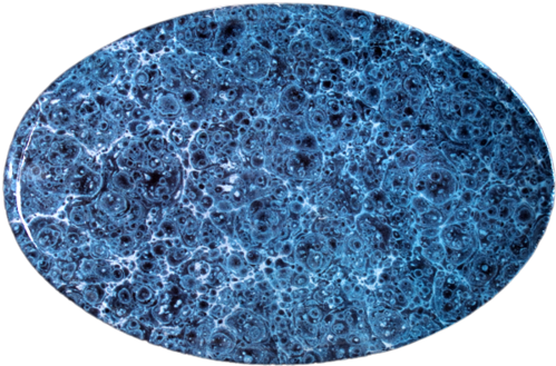 Blue Marble Oval Platter - Circle (500x500), Png Download