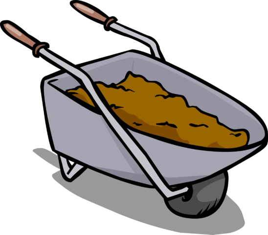 Wheelbarrow Sprite 004 (548x480), Png Download