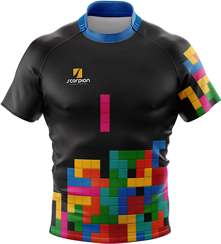 Tetris Rugby Tour Shirts - Spartan Rugby Shirt (500x500), Png Download