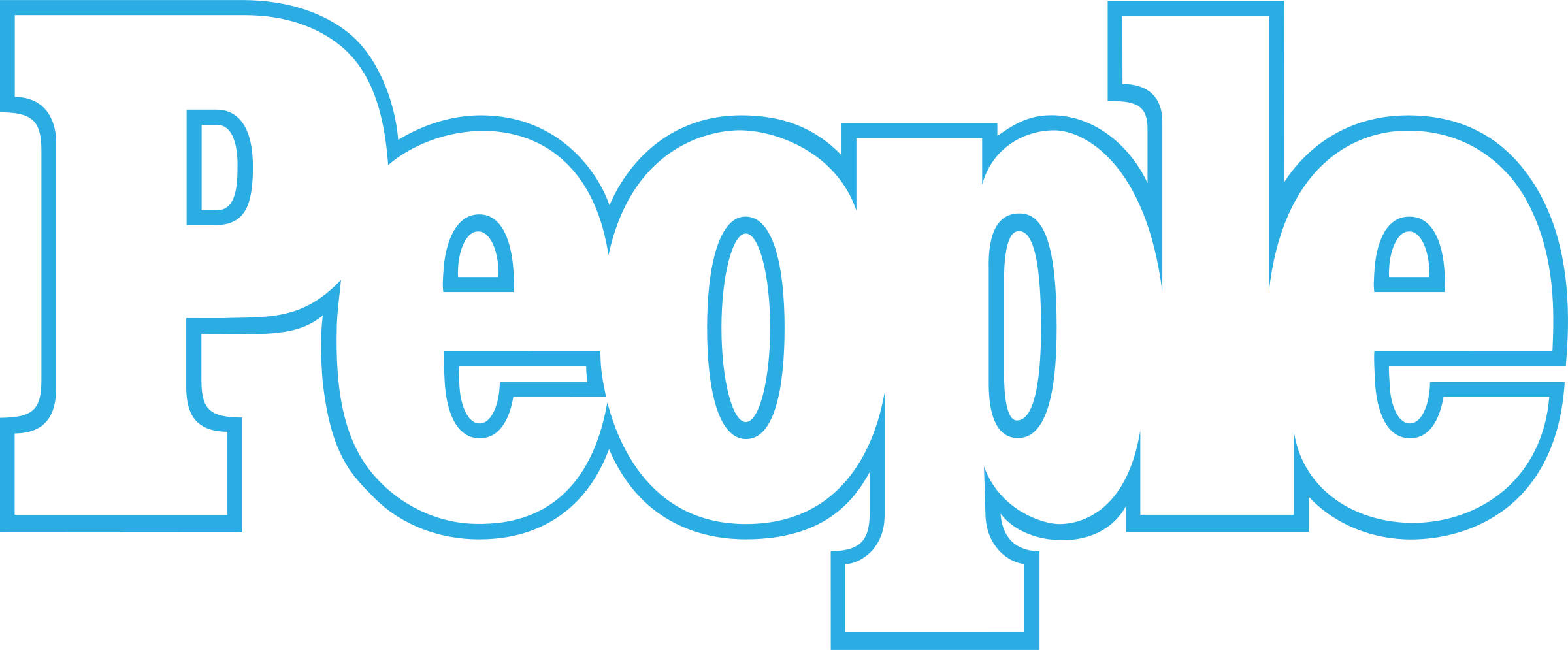 People Magazine Logo Png Transparent - Black And White People Magazine Logo (2400x995), Png Download