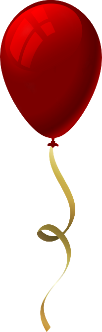 Ballons,globos,balloons - Ballon De Fête Rouge (206x672), Png Download