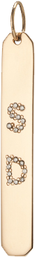 Tall Ticket Tag With Two White Diamond Letters - Platinum (800x800), Png Download