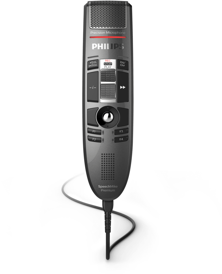 Speechmike Premium Dictation Microphone - Philips Smp-3700 Speechmike Push-button (800x1000), Png Download