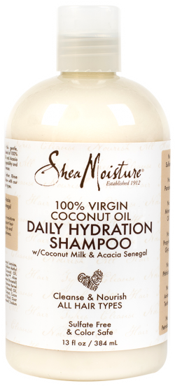 100% Virgin Coconut Oil Daily Hydration Shampoo 13oz - Shea Moisture Daily Hydration Shampoo (373x560), Png Download