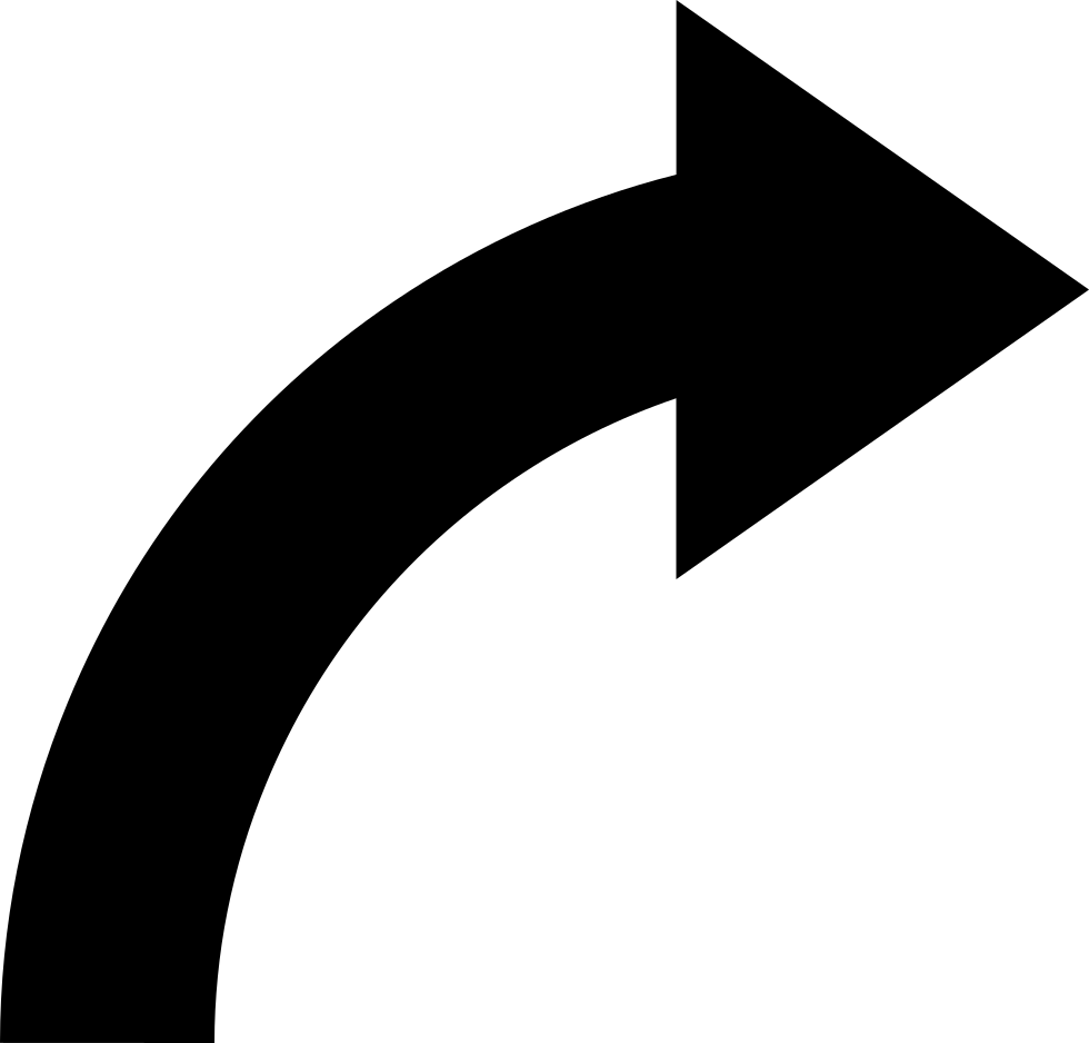 Arrow Curve Pointing To Right Comments - Flecha Curva Hacia La Derecha (980x938), Png Download