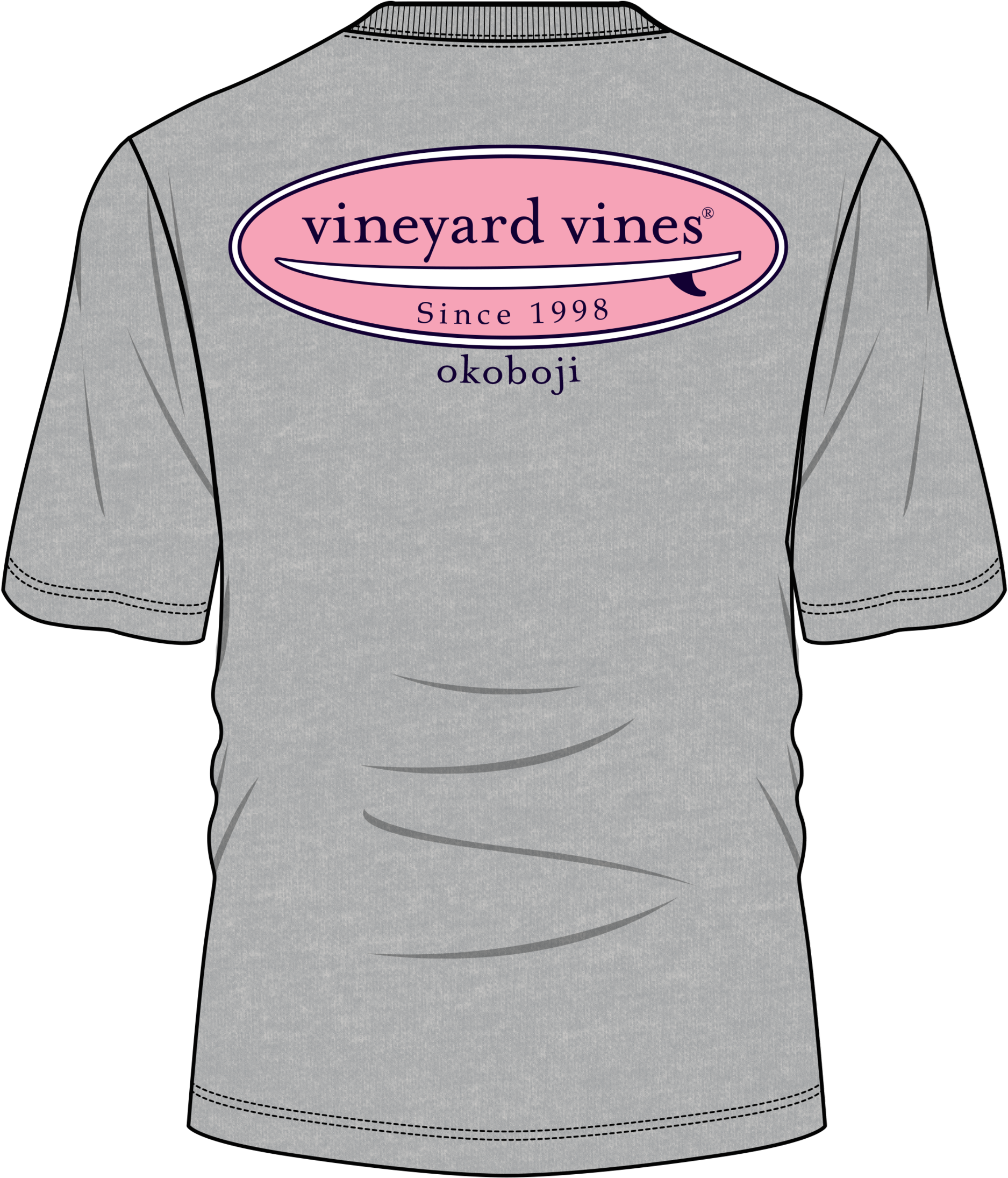 Vineyard Vines Okoboji The Board Tee - Youth (2000x2415), Png Download