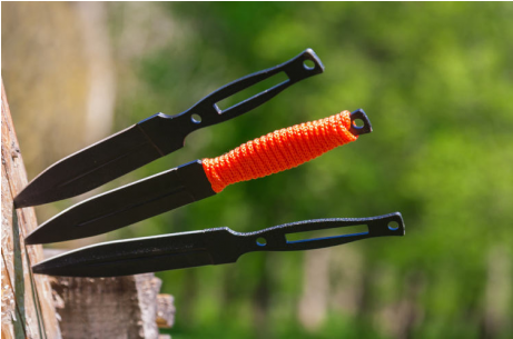 Real Throwing Knives - Throwing Knife (890x304), Png Download