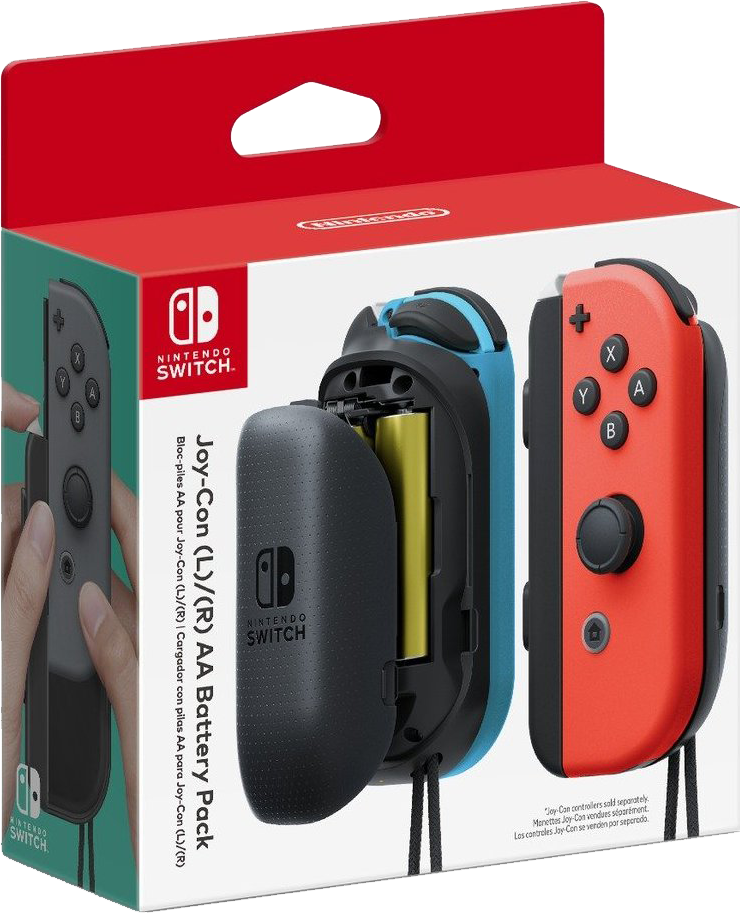 Nintendo Switch Joy-cons Aa Battery Pack - Nintendo Switch Joy Con Lr (740x913), Png Download