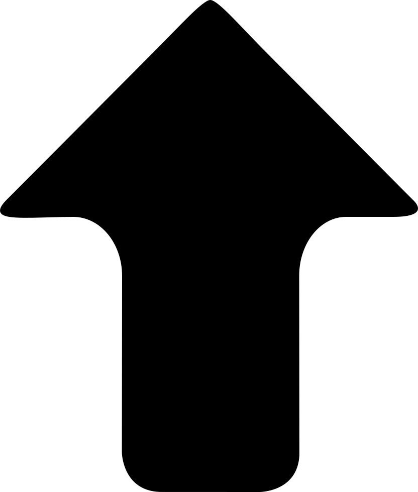 Arrow Pointing Upwards - Silhouette (832x980), Png Download