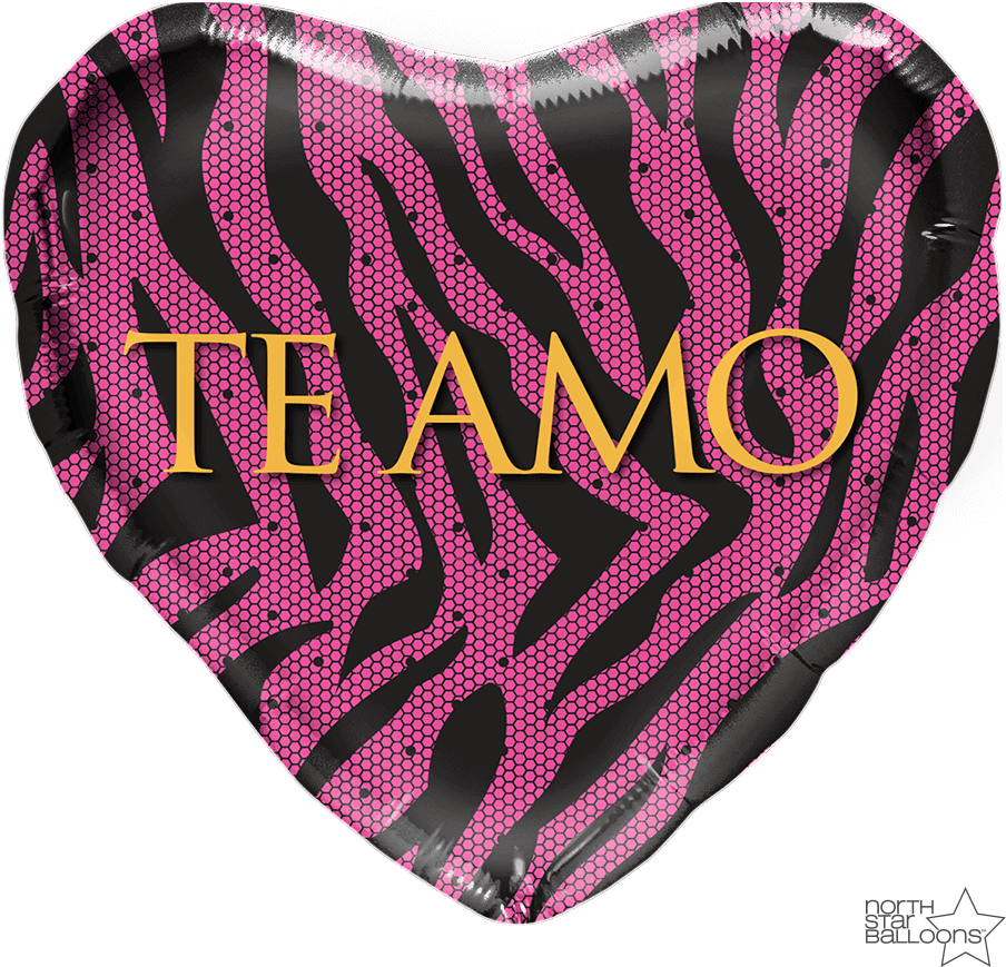 Te Amo Pink Zebra 18 In* (1000x1000), Png Download