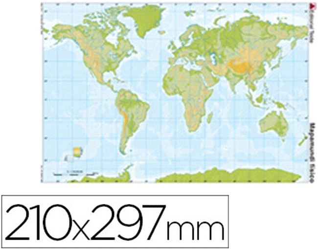Mapa Mudo Mapamundi Físico Color - World Map (689x524), Png Download