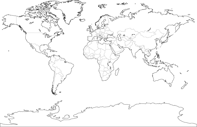 Mapamundi En Blanco Png - World Map Marker (640x413), Png Download