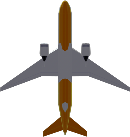 Low-poly Perspective - Airplane Silhouette (590x590), Png Download