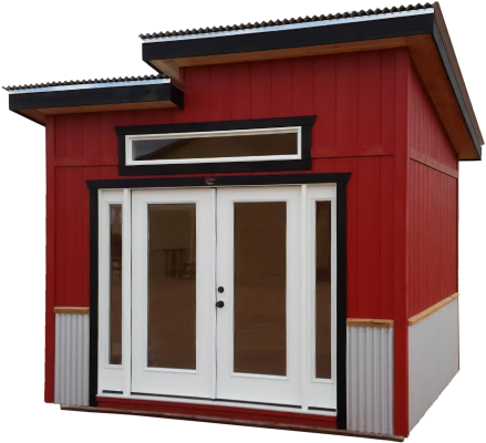 Backyard Modern Shed With Modern Twist - Shed (439x400), Png Download