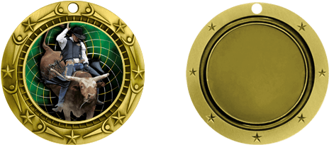 Color Bull Riding Award Medals - Mvp Softball Medals (531x452), Png Download