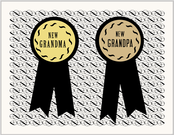 New Grandparents Card - Badge (600x600), Png Download