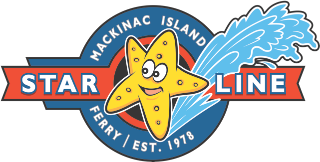 Star Line Mackinac Island Ferry - Star Line Ferry Logo (640x385), Png Download