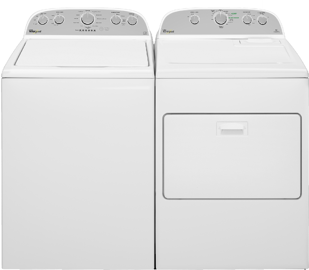 Whirlpool® Top Load Laundry Pair White Whlauwed5000dw - Home Appliance (1280x1280), Png Download