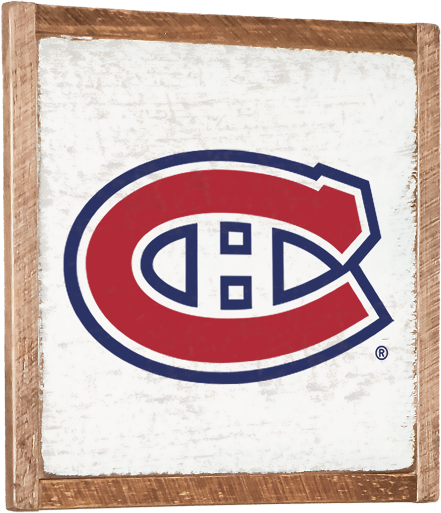 Montreal Canadiens Vintage Wall Art - Original Six Hockey Logos (1024x1024), Png Download