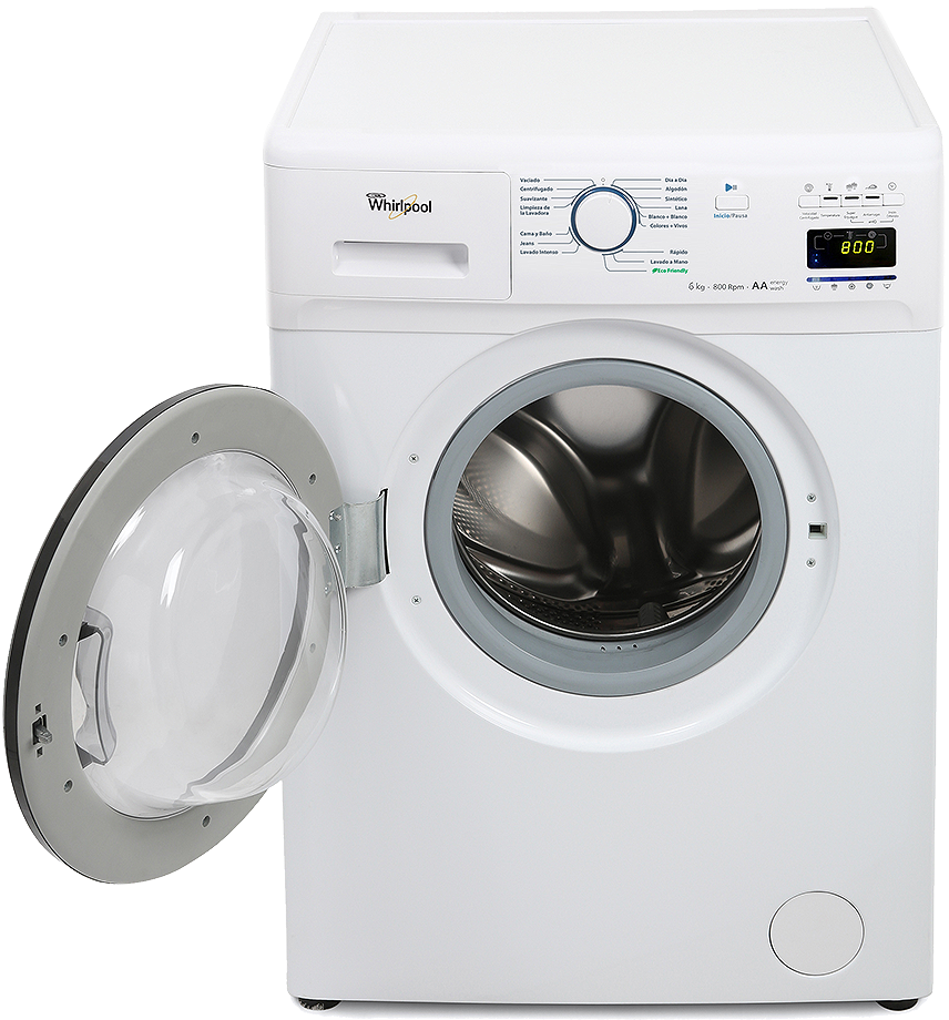Free Whirlpool Png - Стиральная Машина Indesit Iwe 7105 B (856x920), Png Download