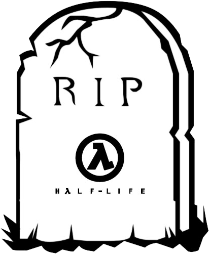 Rip Half Life - Tombstone Clipart (424x515), Png Download