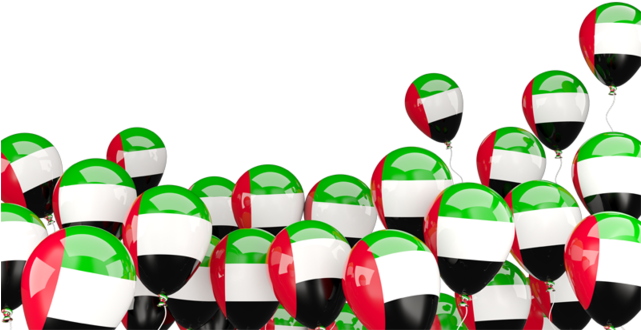 Illustration Of Flag Of United Arab Emirates - Uae Flag Balloons Png (640x480), Png Download