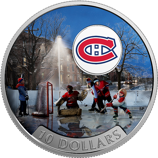 Pure Silver Coloured Coin Passion To Play - Montreal Canadiens Coin (570x570), Png Download