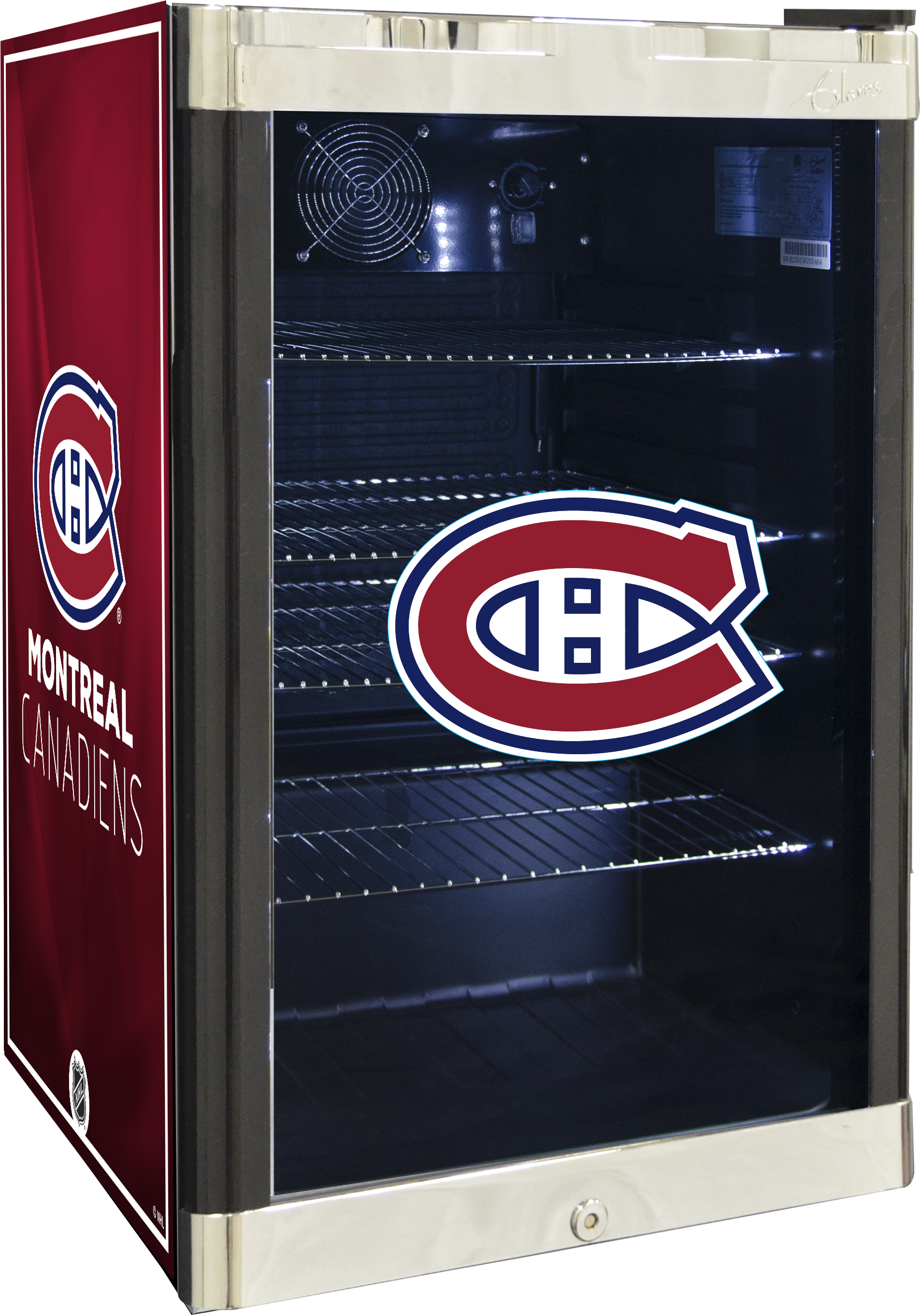 Nhl Refrigerated Beverage Center - Montreal Canadiens (2103x2828), Png Download