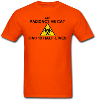 "my Radioactive Cat Has 18 Half Lives" - Weight Lifting Funny Shirt (350x350), Png Download