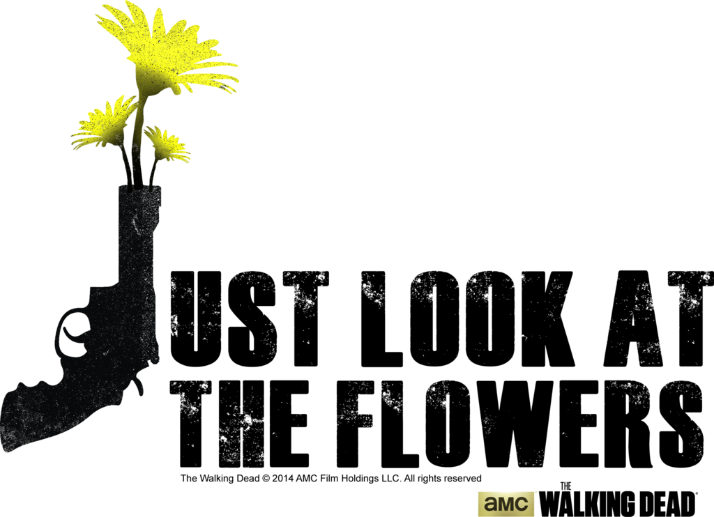 Walking Dead Look At The Flowers Sticker (1024x742), Png Download