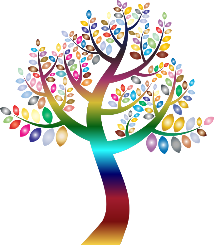 Bienvenido A La Biblioteca Welcome To The Library - Tree With Colorful Leaves (686x786), Png Download