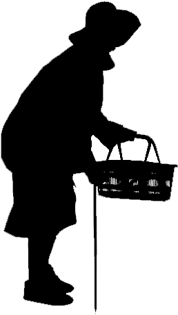 Cut Out People, Adobe, Vectors, Programming, Silhouettes, - Old Woman Silhouette (296x610), Png Download