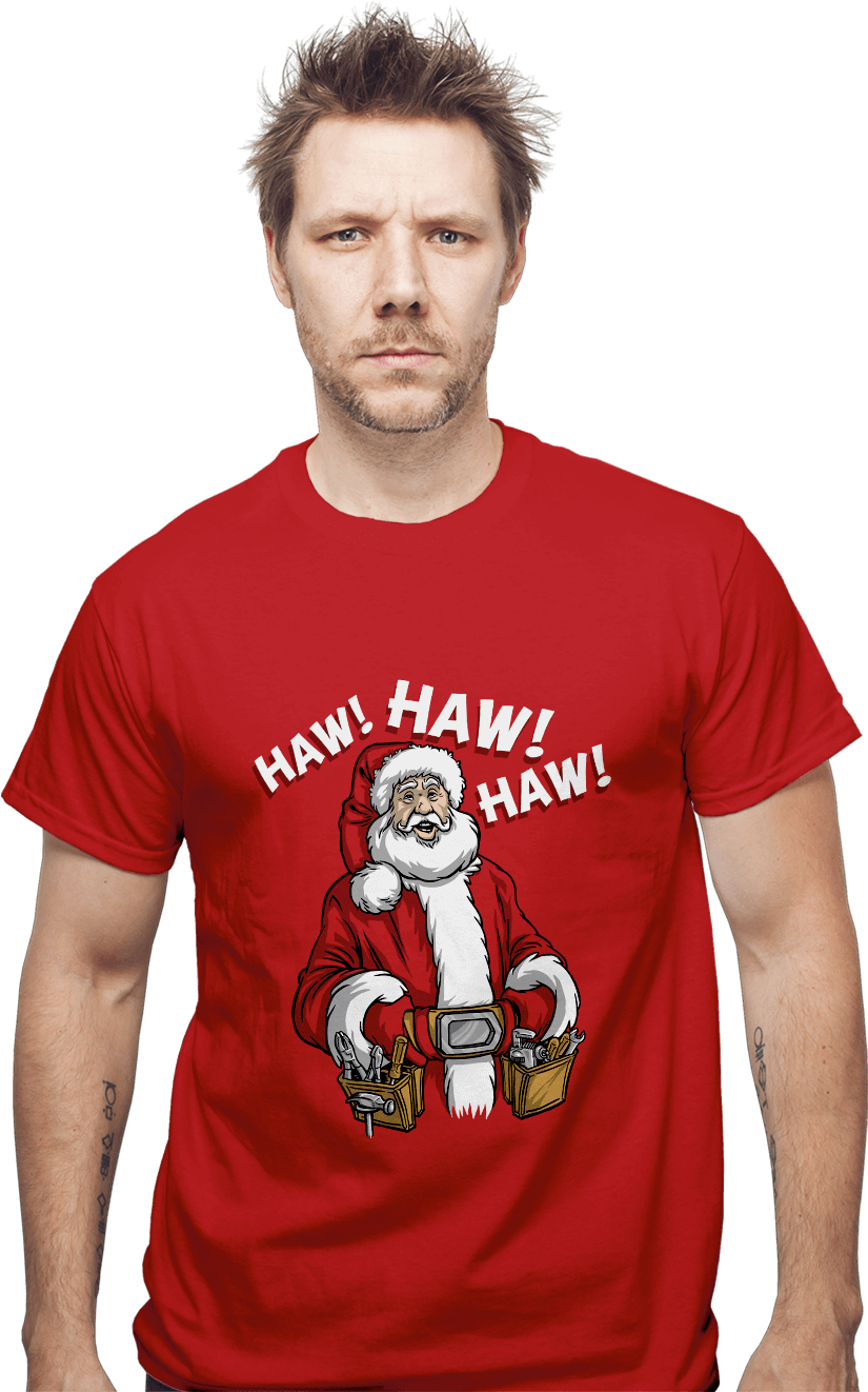 Tim The Toy Man Santa - Funny Christmas T Shirt Men (930x1322), Png Download
