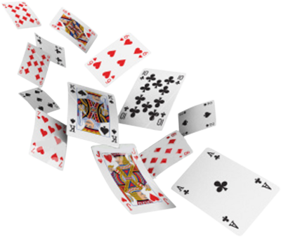 Custom Playing Cards - Playing Card Flying Png (400x337), Png Download