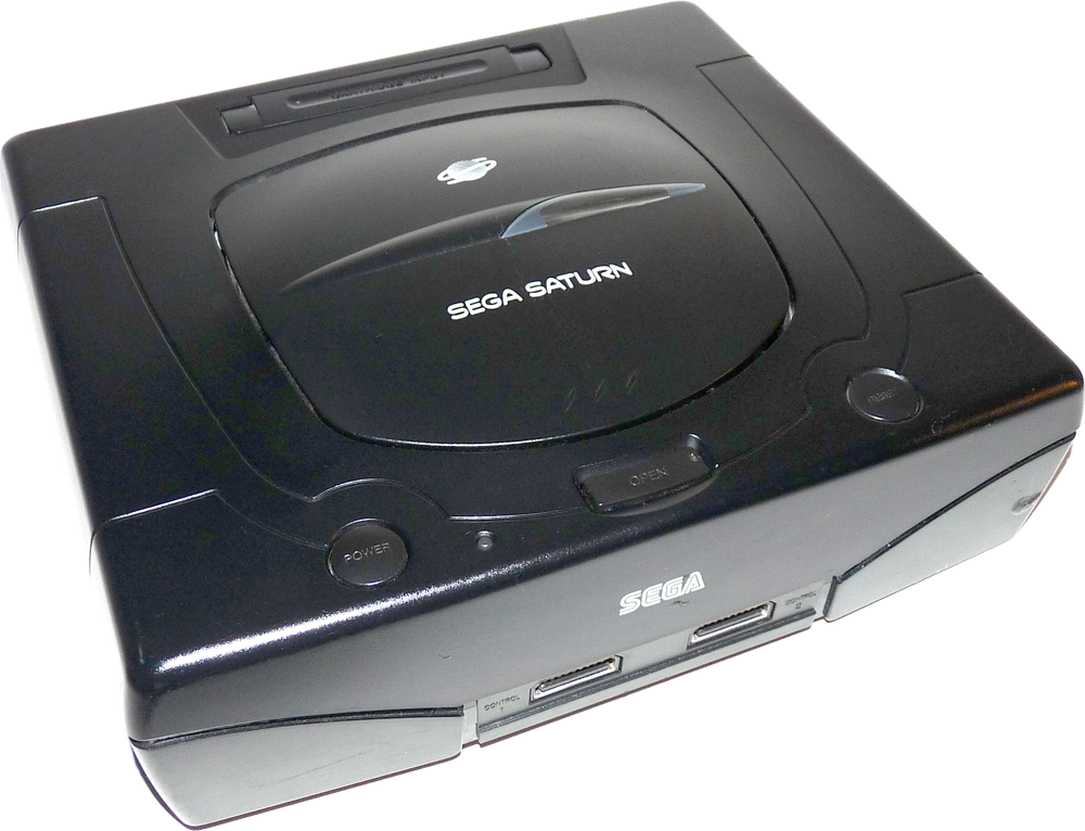 /vr/ - Retro Games - Sega Saturn Console Black (1000x766), Png Download
