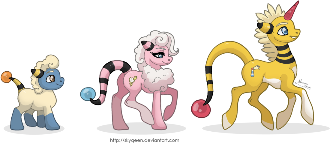 Mysweetqueen, Crossover, Evolution Chart, Flaaffy, - Pony X Pokemon (1280x914), Png Download