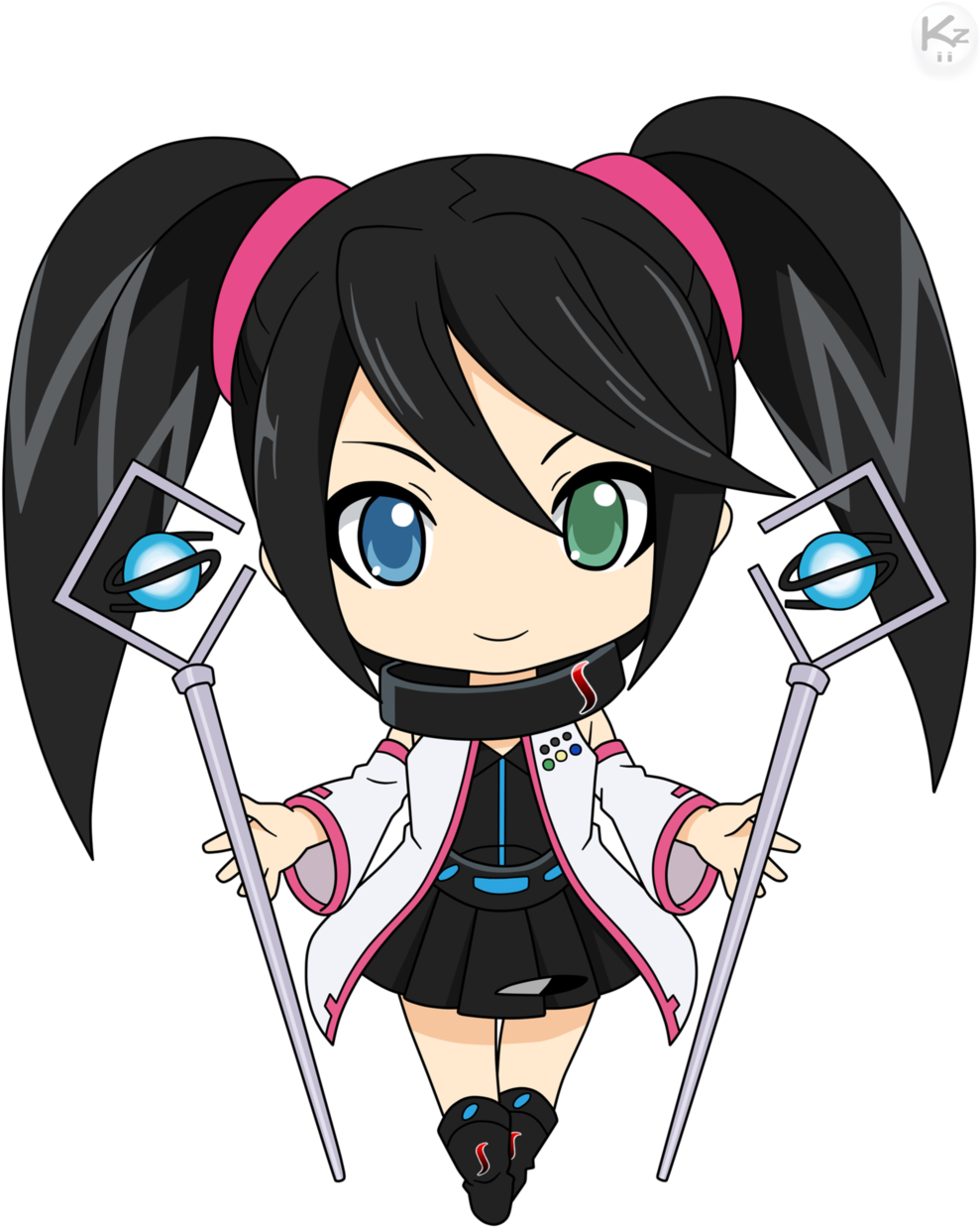 Sega Saturn -chibi By Krizeii - Sega Saturn Sega Hard Girls (1024x1365), Png Download