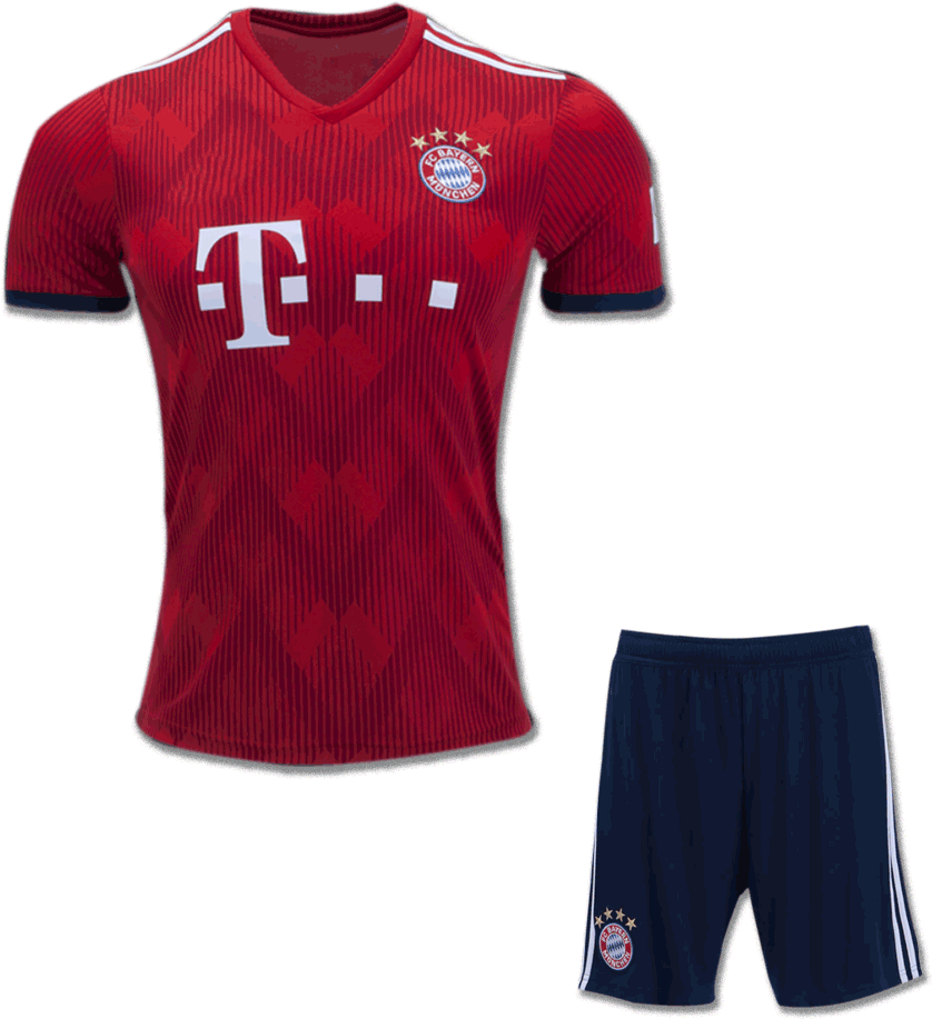 Bayern Munich Football Jersey And Shorts Home 18 - Bayern Munich Jersey (900x1200), Png Download