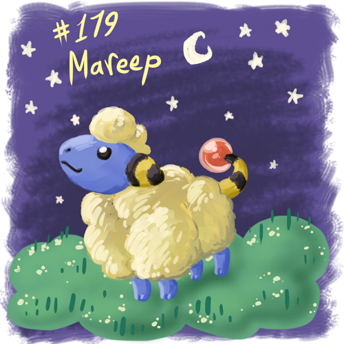 Mareep Is A Favorite So I Wanted To Do Something Nice - Cartoon (500x500), Png Download
